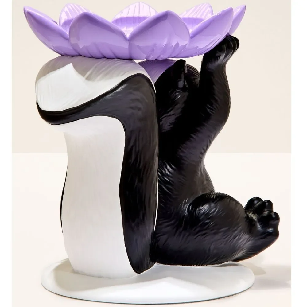 Bath Body Works Purple Flower Friendly Skunk Candle Holder Pedestal NEW